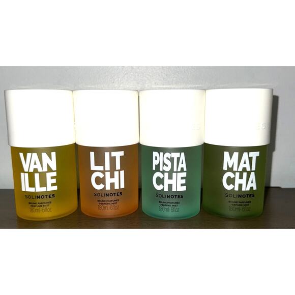 Solinotes Perfume Mist Set 6oz (4-Pack) – Vanilla, Litchi, Pistachio, Matcha - Picture 3 of 5